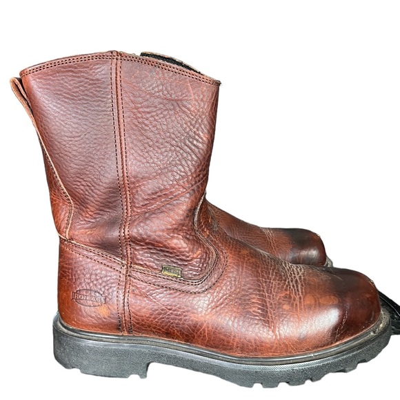 IRON AGE 10 INCH WELLINGTON WITH ZIPPER COMPOSITE TOE BROWN - Picture 11 of 11